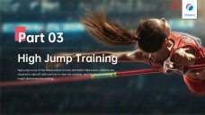 Free Olympic Games PowerPoint Template: Minimalist High Jump