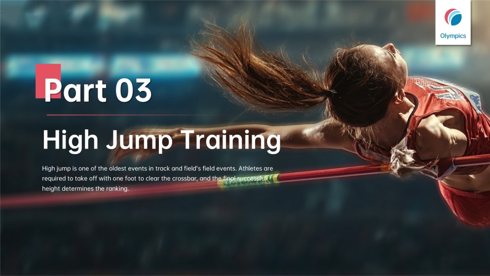 Free Olympic Games PowerPoint Template: Minimalist High Jump