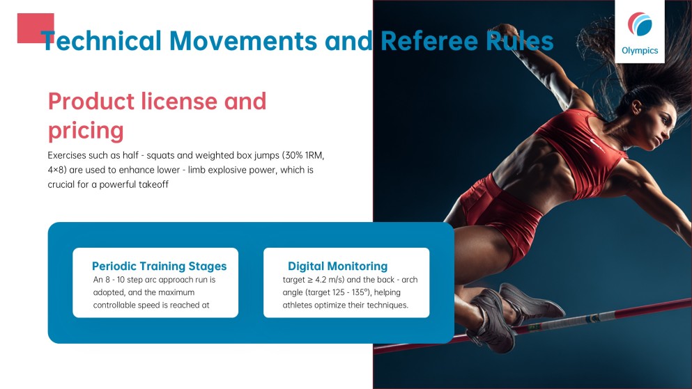 Free Olympic Games PowerPoint Template: Minimalist High Jump