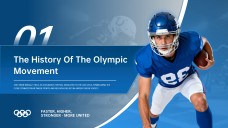 Plantilla PPT de Juegos Olímpicos Profesionales: Estilo Azul y Naranja