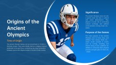 Plantilla PPT de Juegos Olímpicos Profesionales: Estilo Azul y Naranja