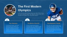 Plantilla PPT de Juegos Olímpicos Profesionales: Estilo Azul y Naranja