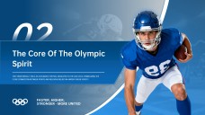 Plantilla PPT de Juegos Olímpicos Profesionales: Estilo Azul y Naranja