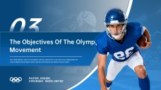 Plantilla PPT de Juegos Olímpicos Profesionales: Estilo Azul y Naranja