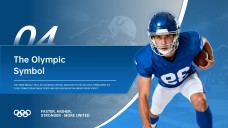 Plantilla PPT de Juegos Olímpicos Profesionales: Estilo Azul y Naranja
