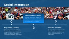 Plantilla PPT de Juegos Olímpicos Profesionales: Estilo Azul y Naranja