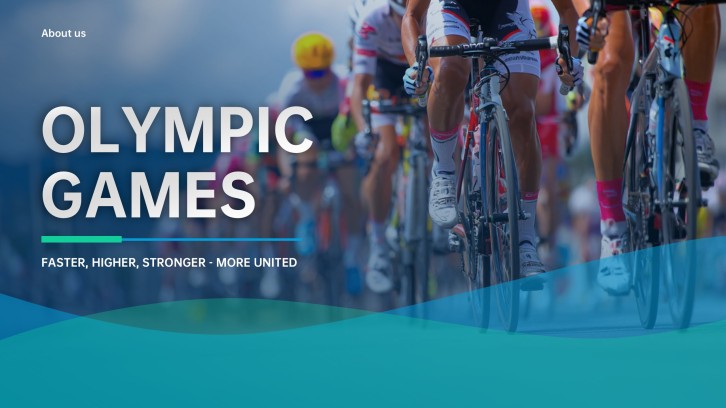 Free Blue Olympic Games PPT Template for Business