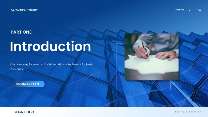 FreshRoute introduction section slide