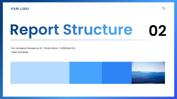 Project Management Monthly Report PPT slide 7: Report Structure