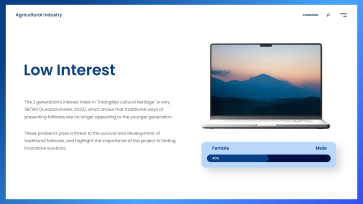 Project Management Monthly Report PPT slide 9: Low Interest