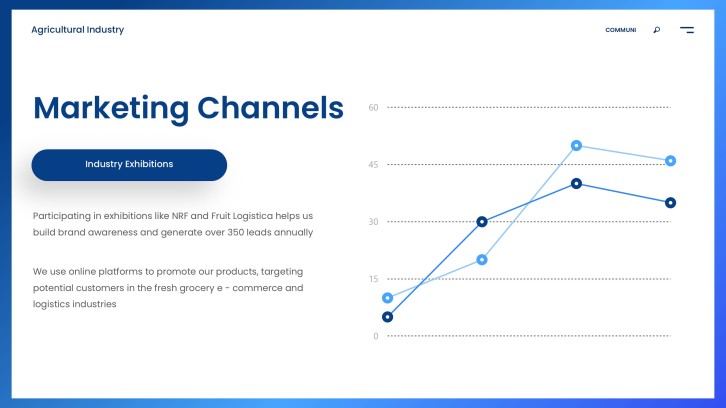 Project Management Monthly Report PPT slide 14: Marketing Channels