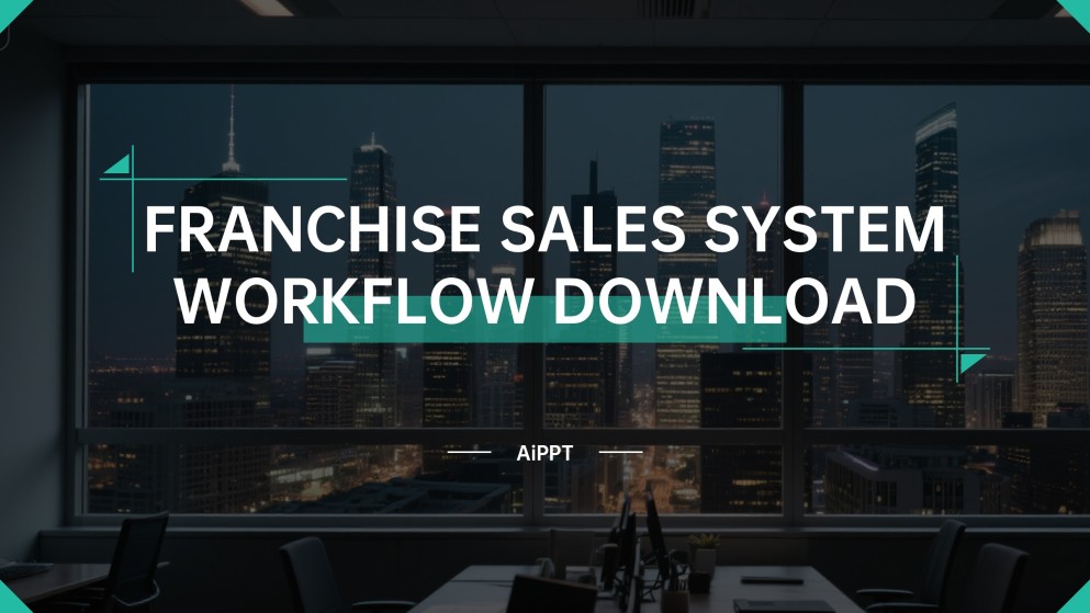 Franchise Sales System Workflow PowerPoint Template