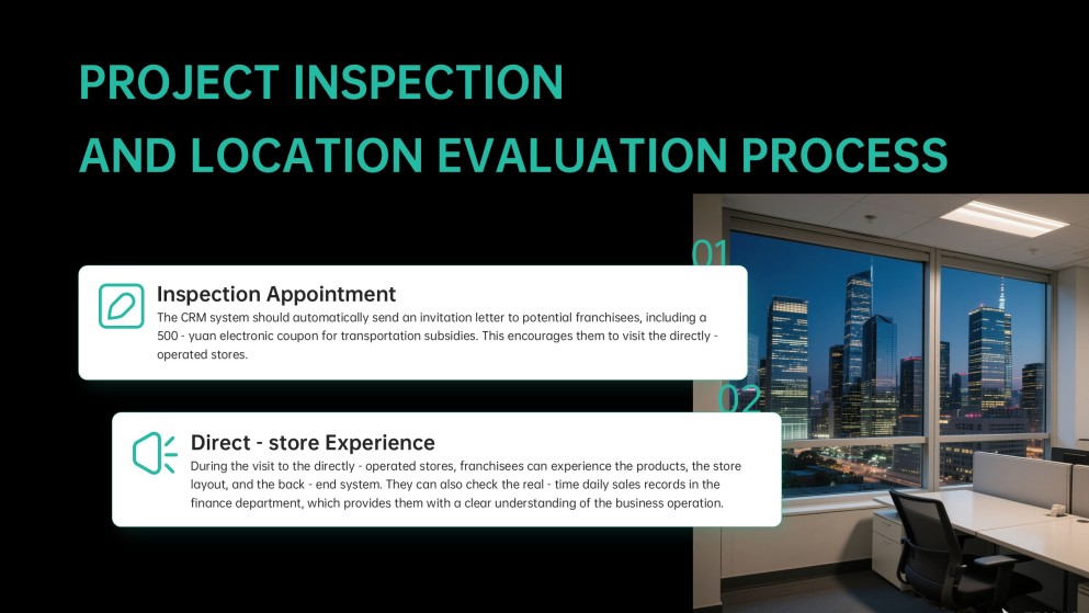 Franchise Sales System Workflow PowerPoint Template
