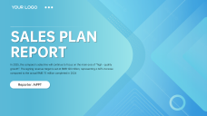 Plantilla de Presentación del Plan de Ventas Moderno Azul