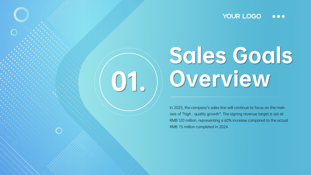 Plantilla de Presentación del Plan de Ventas Moderno Azul