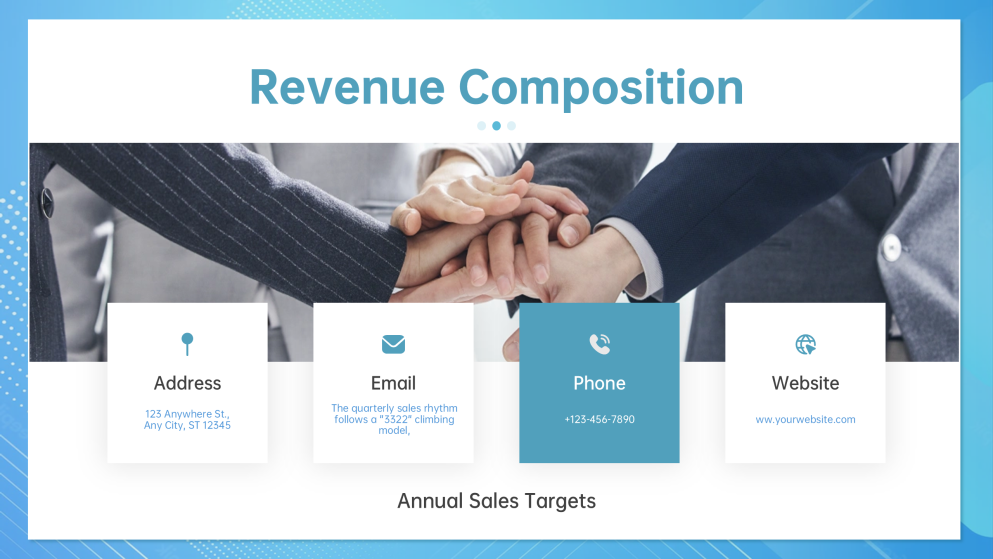 Plantilla de Presentación del Plan de Ventas Moderno Azul