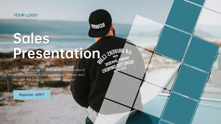Dynamic Grid Sales Presentation PPT Template