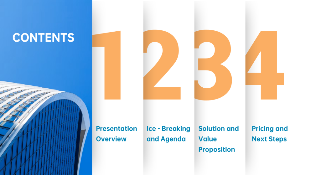 แม่แบบการนำเสนอการขายแบบมินิมอลสมัยใหม่