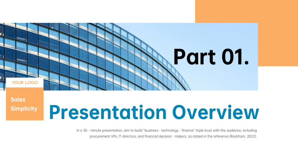 แม่แบบการนำเสนอการขายแบบมินิมอลสมัยใหม่