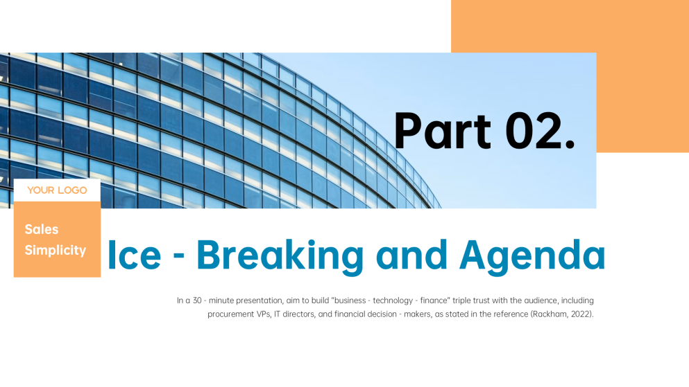 แม่แบบการนำเสนอการขายแบบมินิมอลสมัยใหม่