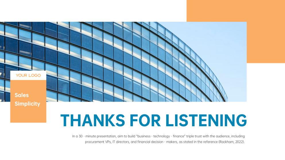 แม่แบบการนำเสนอการขายแบบมินิมอลสมัยใหม่