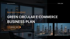 Template PowerPoint Kasus Bisnis Modern Hitam dan Oranye