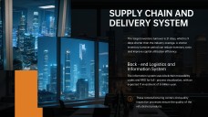 Template PowerPoint Kasus Bisnis Modern Hitam dan Oranye