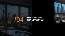 Template PowerPoint Kasus Bisnis Modern Hitam dan Oranye