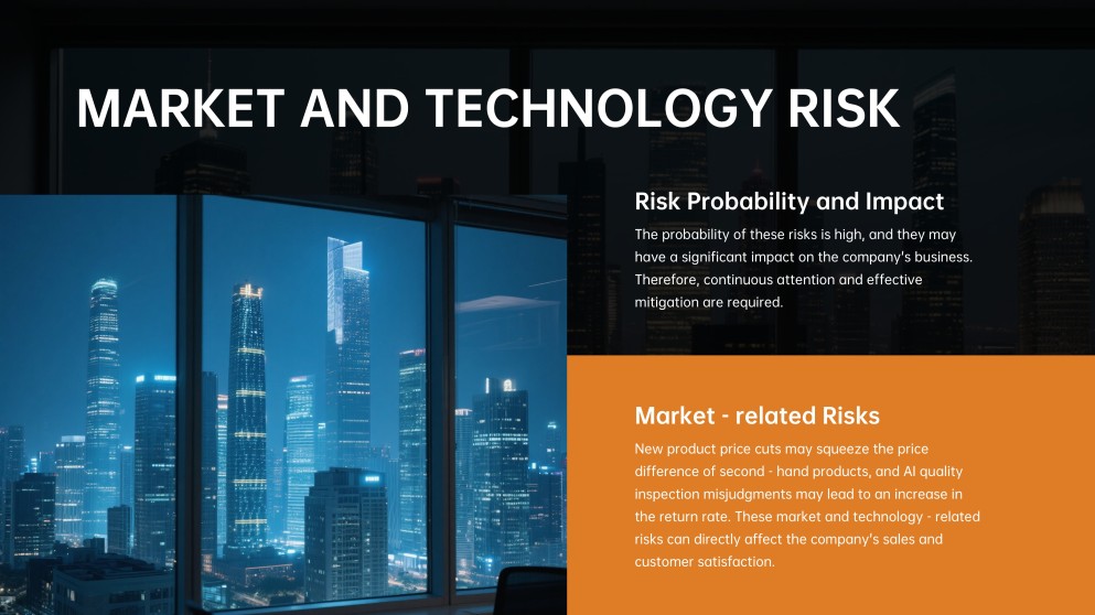 Template PowerPoint Kasus Bisnis Modern Hitam dan Oranye