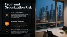 Template PowerPoint Kasus Bisnis Modern Hitam dan Oranye