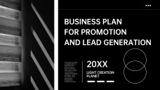 Templat PowerPoint Pelan Perniagaan Monokrom Percuma