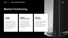 Templat PowerPoint Pelan Perniagaan Monokrom Percuma