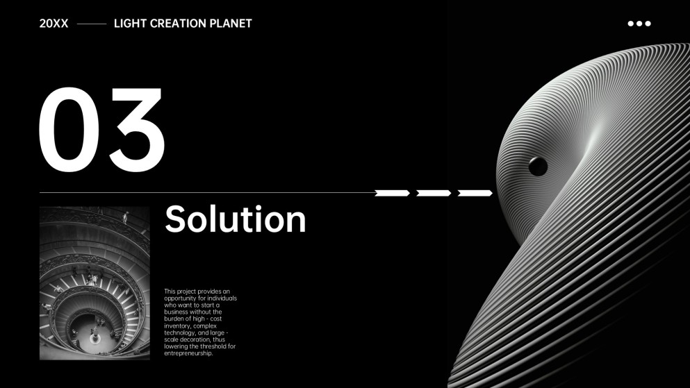 Templat PowerPoint Pelan Perniagaan Monokrom Percuma