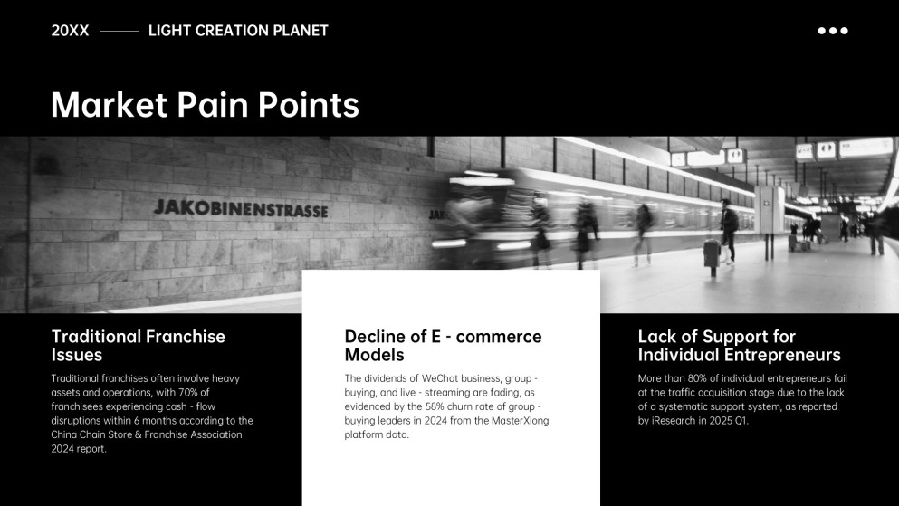 Templat PowerPoint Pelan Perniagaan Monokrom Percuma