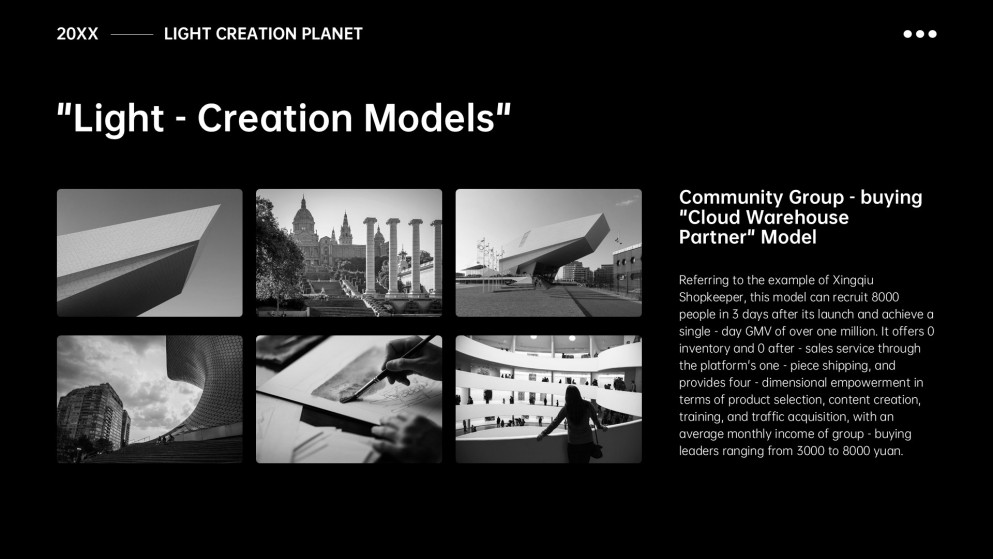 Templat PowerPoint Pelan Perniagaan Monokrom Percuma