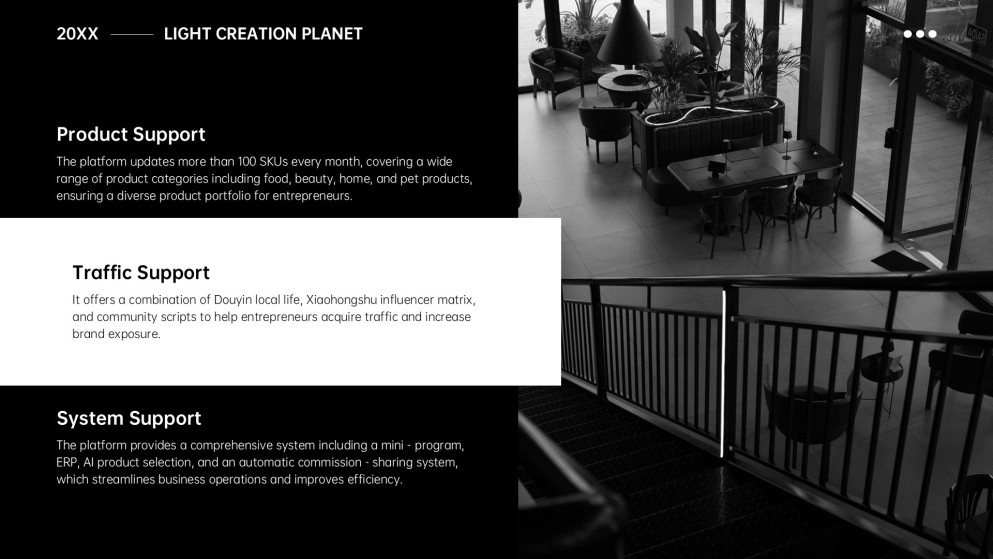 Templat PowerPoint Pelan Perniagaan Monokrom Percuma