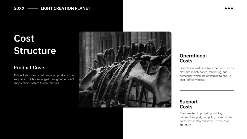 Templat PowerPoint Pelan Perniagaan Monokrom Percuma