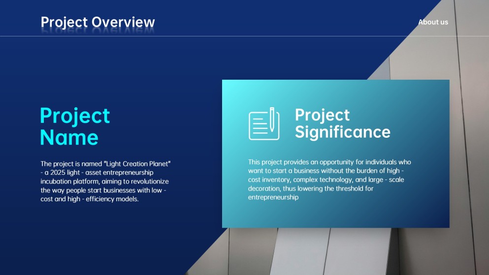 Plantilla de PowerPoint para Plan de Negocios Corporativo Deep Blue