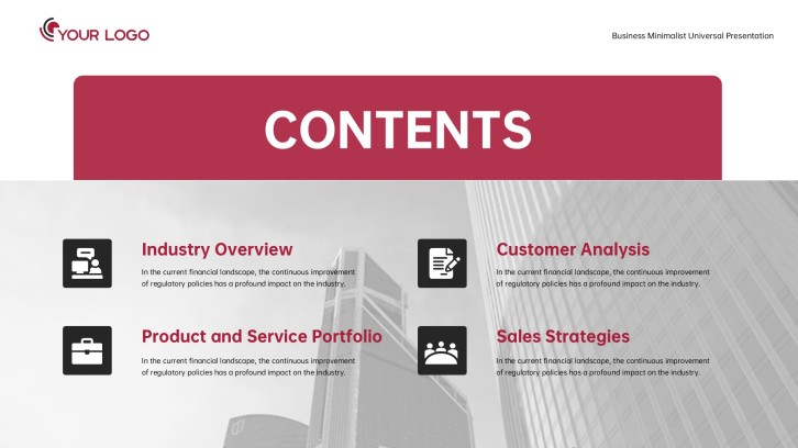 Northstar Finance market analysis running example analysis roadmap slide preview