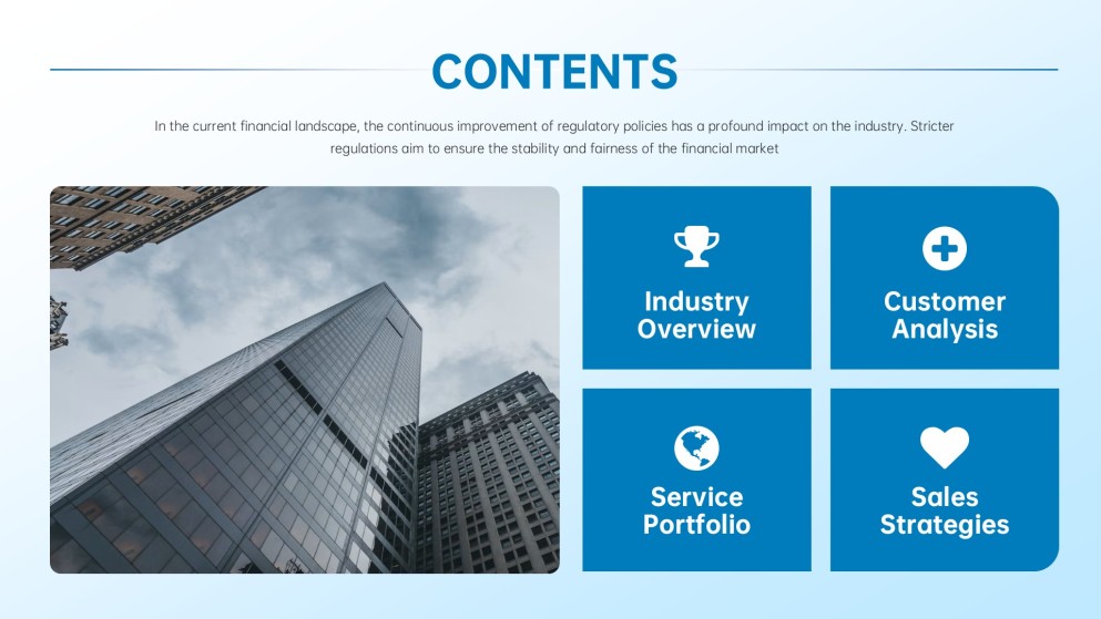 Professional Blue Business Finance PPT Template