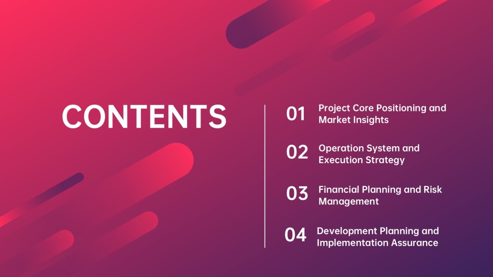 Modèle de présentation de plan d'affaires à dégradé vibrant