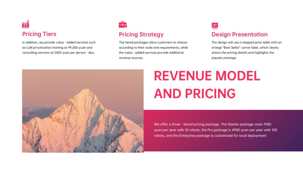 Modèle de présentation de plan d'affaires à dégradé vibrant