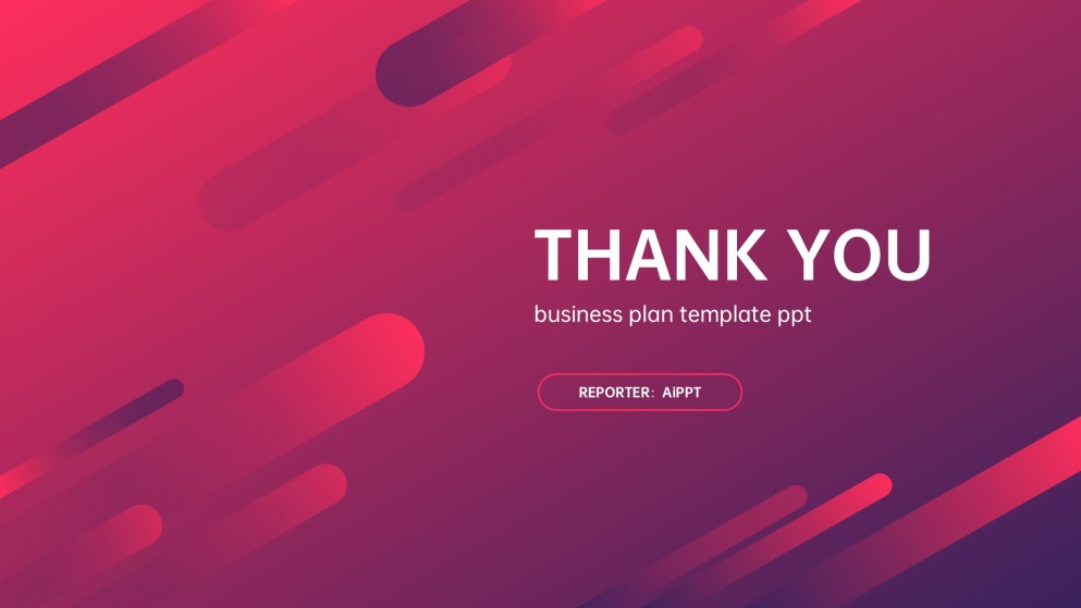 Modèle de présentation de plan d'affaires à dégradé vibrant