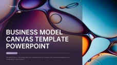 เทมเพลต PowerPoint แคนวาสโมเดลธุรกิจโหมดมืด