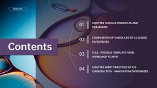 เทมเพลต PowerPoint แคนวาสโมเดลธุรกิจโหมดมืด