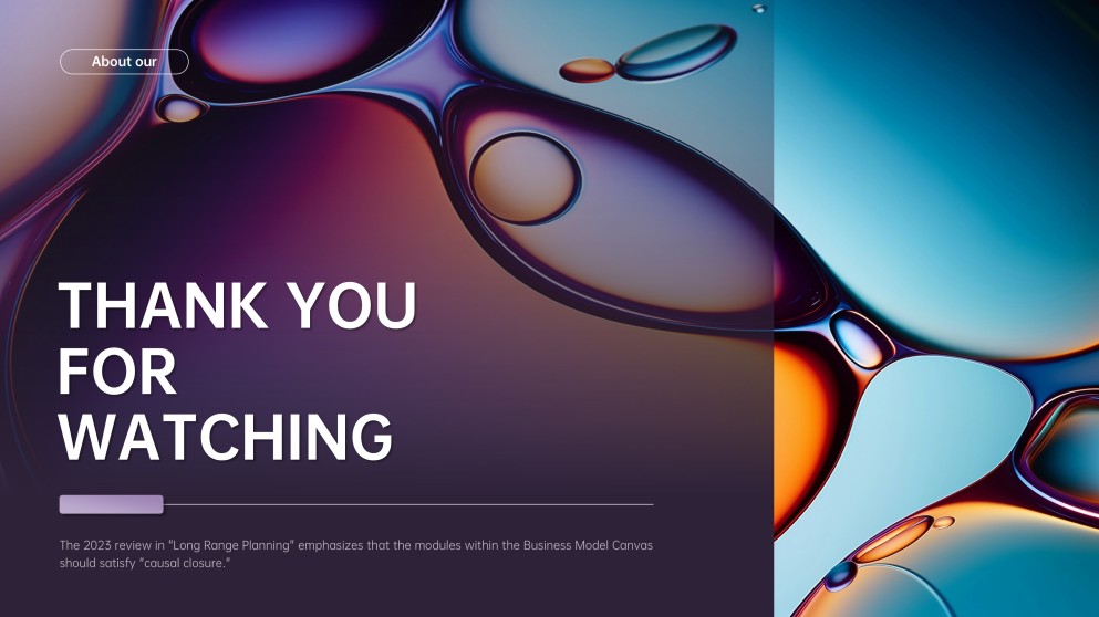 เทมเพลต PowerPoint แคนวาสโมเดลธุรกิจโหมดมืด