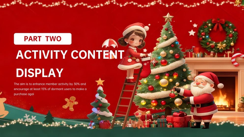 Plantilla de PowerPoint Navideña 3D para Marketing