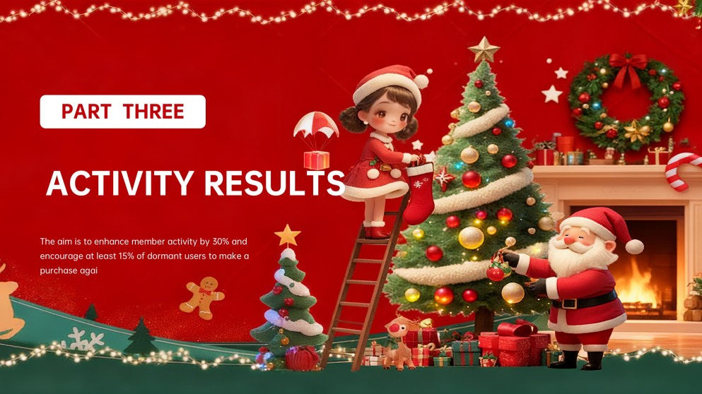 Plantilla de PowerPoint Navideña 3D para Marketing