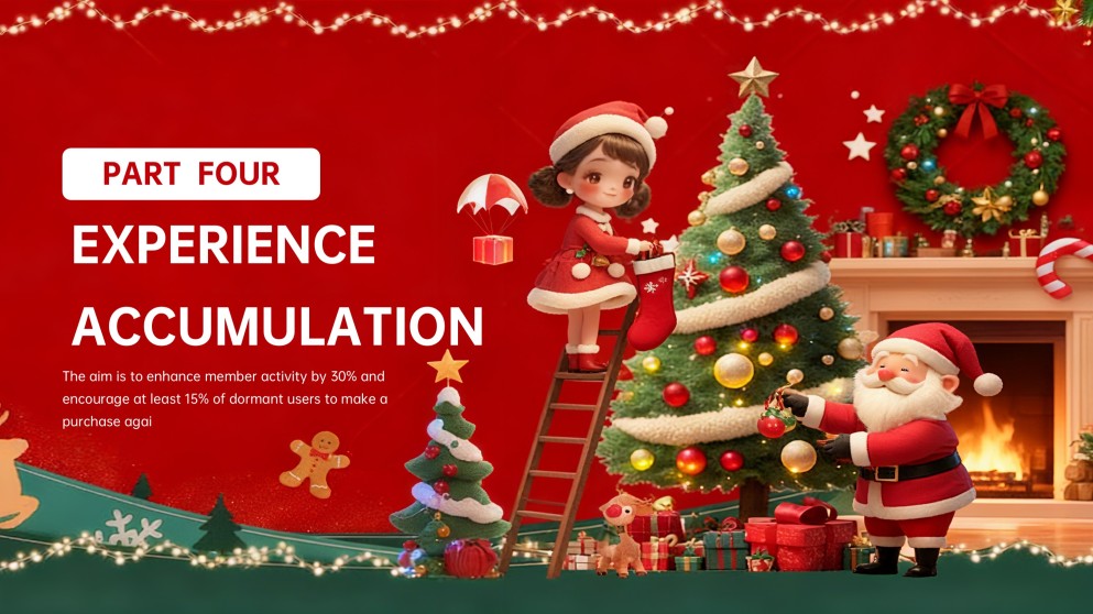 Plantilla de PowerPoint Navideña 3D para Marketing