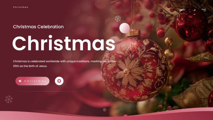 Chic Pink na Template ng PowerPoint para sa Pasko